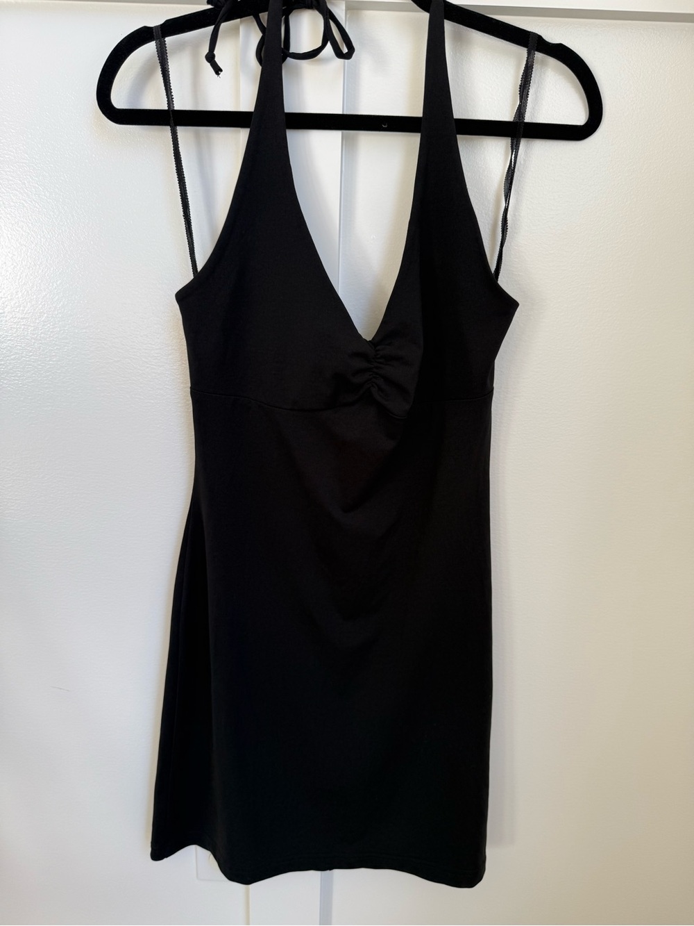 Vintage Fashion Bug Classic Black Halter Mini Dress Juniors M Y2K